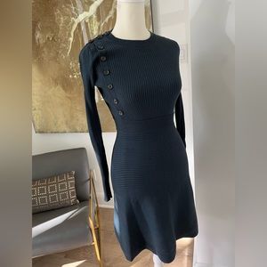 Banana Republic Navy Ribbed Sweater Dress - Size XXS Petite